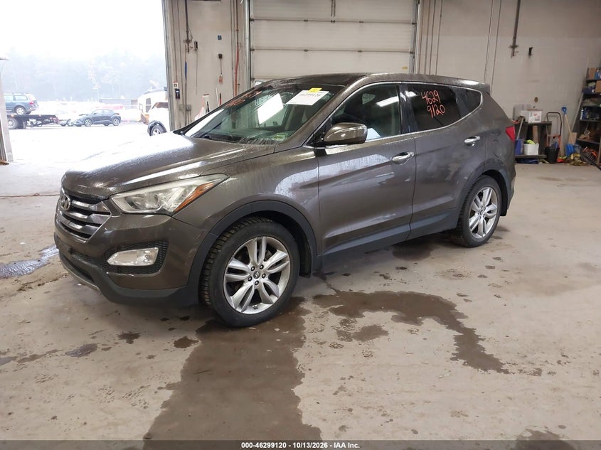 2013 Hyundai Santa Fe Sport 2.0T, Обычный износ, IAAI, VIN 5XYZW3LA1DG028806 — фото 2