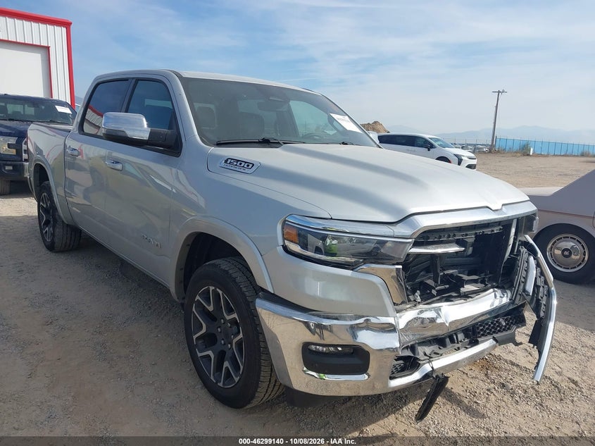 Vin: 1c6srfjp1tn306748, lot: 46799303, ram 1500 laramie  4x4 5'7 box 20261