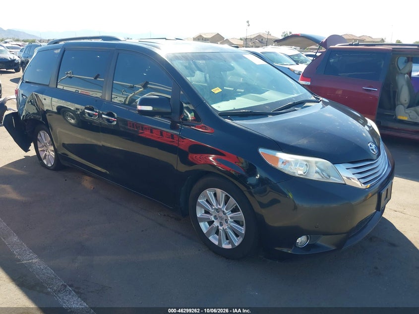 Vin: 5tddk3dc1es074064, lot: 46799425, toyota sienna ltd 20141