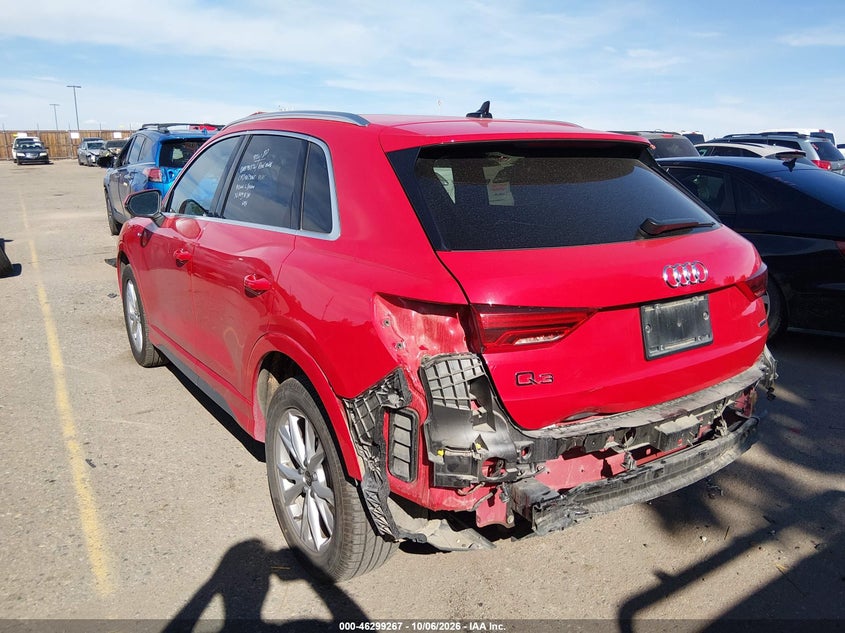 Vin: wa1decf37s1058720, lot: 46799430, audi q3 premium 45 tfsi s line quattro tiptronic 20253