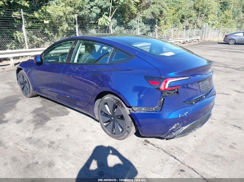 Vin: 5yj3e1ea1sf950829, lot: 46799483, tesla model 3 long range rear-wheel drive/standard rear-wheel drive 20253