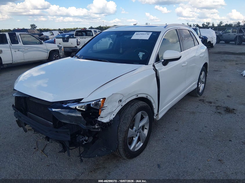 Vin: wa1aecf37l1108553, lot: 46799533, audi q3 premium 45 tfsi quattro tiptronic 20202