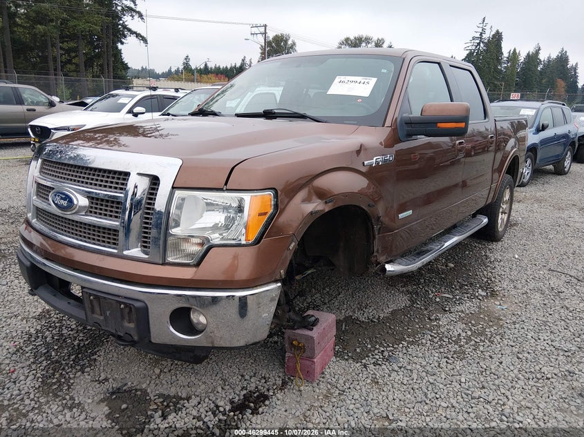 Vin: 1ftfw1et3cfb44127, lot: 46799608, ford f-150 lariat 20122