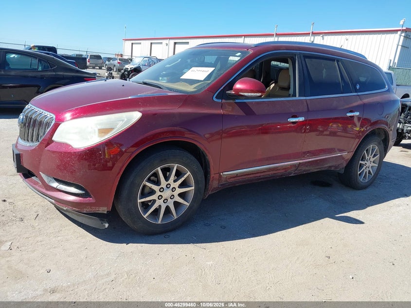 Vin: 5gakvbkd9gj112310, lot: 46799623, buick enclave leather 20162