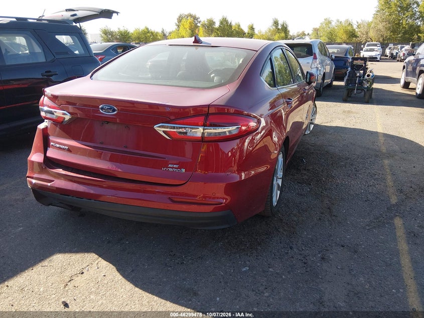 Vin: 3fa6p0lu1kr207137, lot: 46799641, ford fusion hybrid se 20194