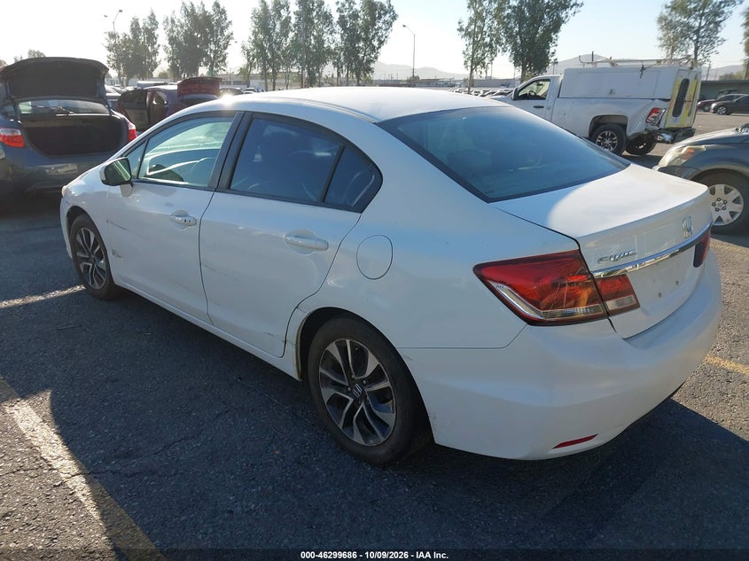 Vin: 19xfb2f83fe244383, lot: 46799849, honda civic ex 20153