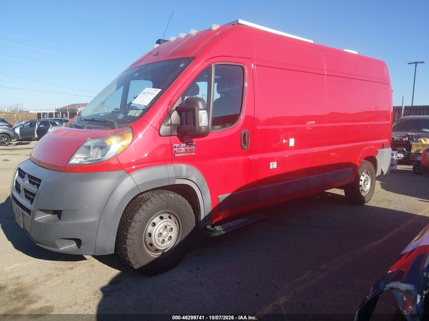 Vin: 3c6trvdg4he508327, lot: 46799904, ram promaster 2500 high roof 159 wb 20172