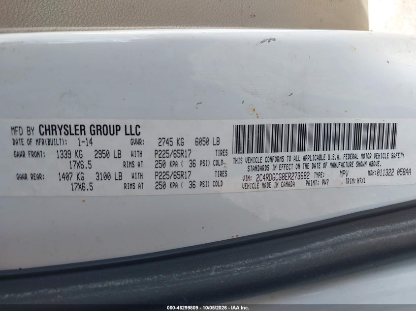 2014 DODGE GRAND CARAVAN SXT · Фото 9