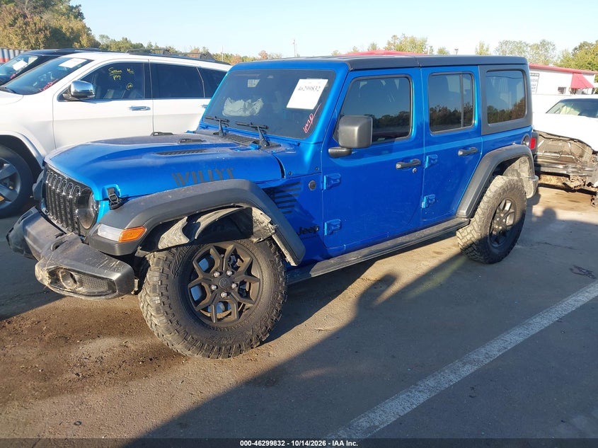 Vin: 1c4pjxdg2tw168218, lot: 46799995, jeep wrangler willys 4x4 20262