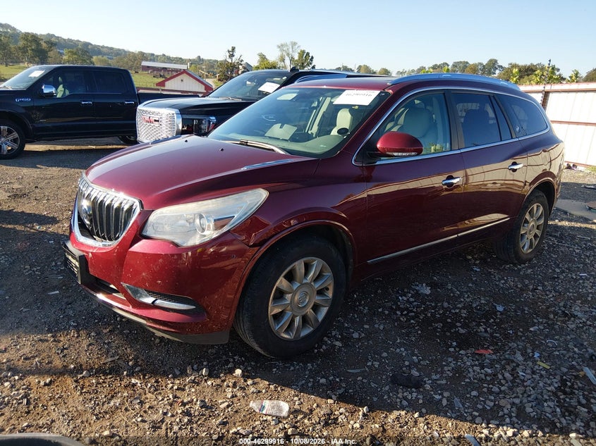 Vin: 5gakrbkd4fj235970, lot: 46800078, buick enclave leather 20152