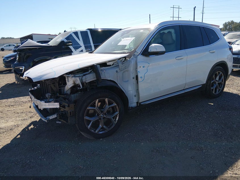 Vin: 5ux43dp06n9m82724, lot: 46800203, bmw x3 sdrive30i 20222