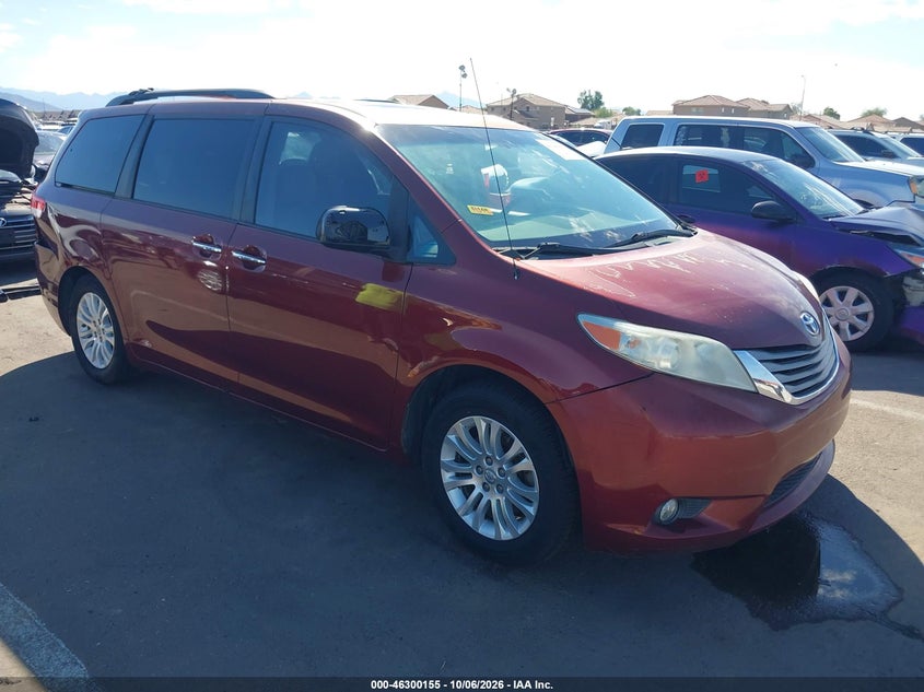Vin: 5tdyk3dc3es509622, lot: 46800318, toyota sienna xle v6 8 passenger 20141