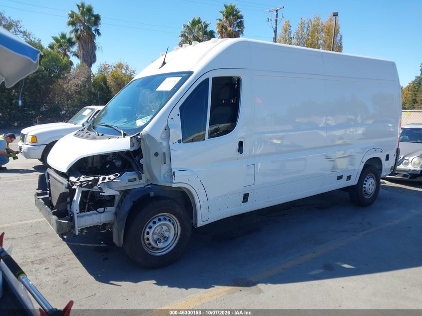 Vin: 3c6lrvdg9se558227, lot: 46800321, ram promaster 2500 tradesman high roof 159 wb w/pass seat 20252