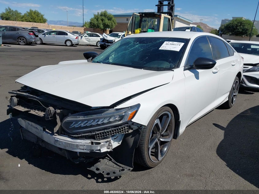 Vin: 1hgcv1f48ma048376, lot: 46800387, honda accord sport special edition 20212