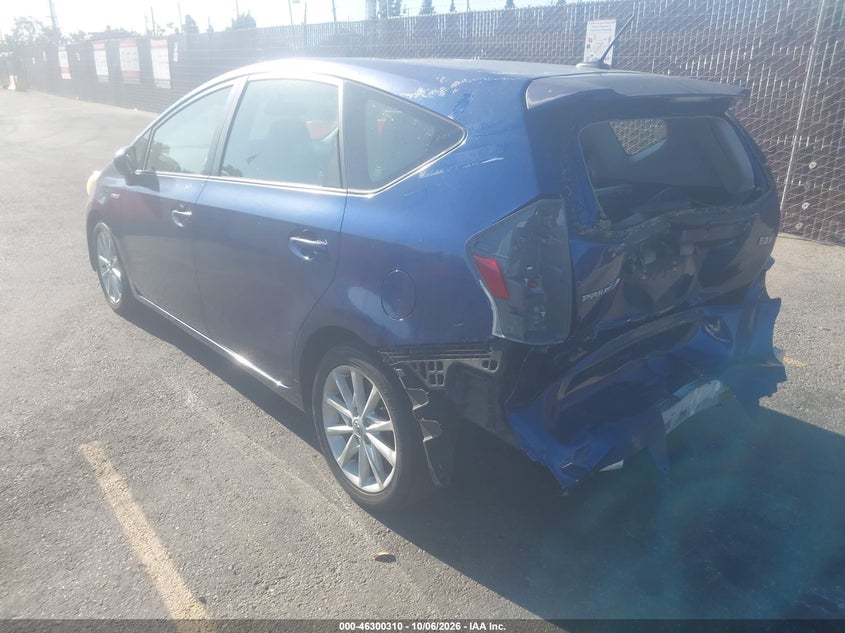 Vin: jtdzn3eu2d3239494, lot: 46800473, toyota prius v five 20133