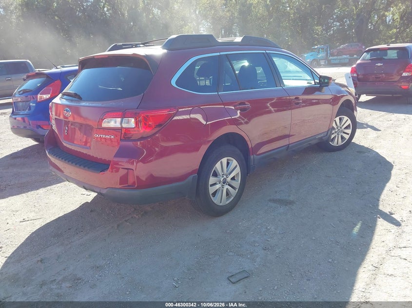 Vin: 4s4bsbcc2f3272976, lot: 46800505, subaru outback 2.5i premium 20154