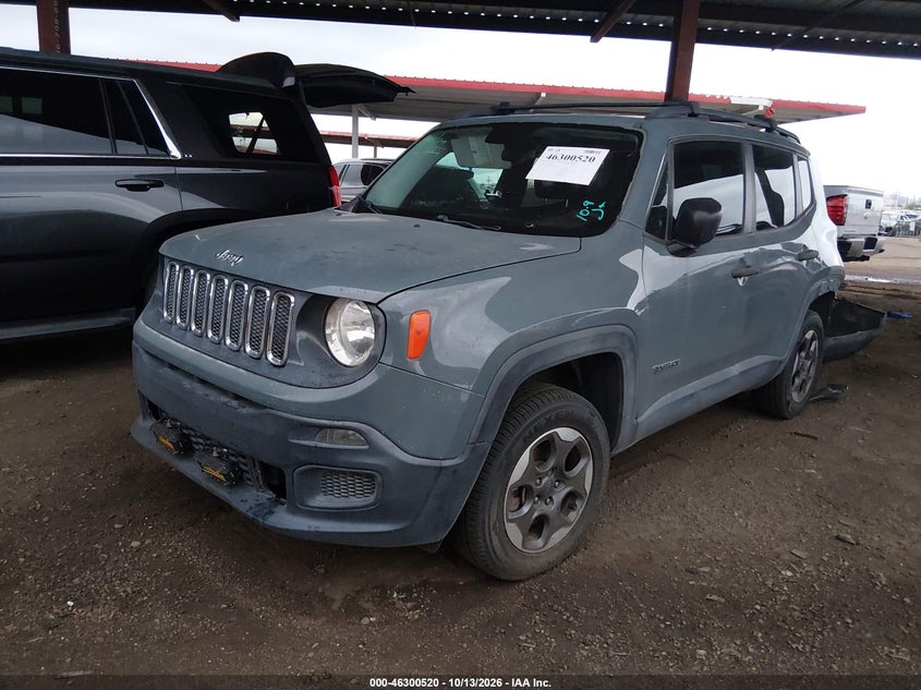 Vin: zaccjbab1hpe69514, lot: 46800683, jeep renegade sport 4x4 20172