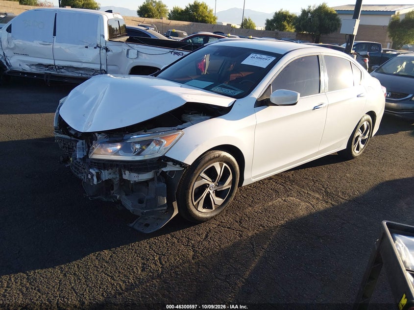 Vin: 1hgcr2f47ga235462, lot: 46800760, honda accord lx 20162