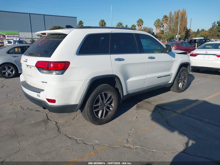 Vin: 1c4rjfbg0lc264405, lot: 46800837, jeep grand cherokee limited 4x4 20204