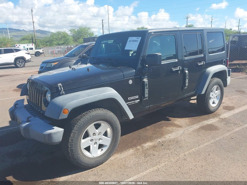 2018 Jeep Wrangler Jk Unlimited Sport S 4X4, Обычный износ, IAAI, VIN 1C4BJWDG1JL888130 — фото 2