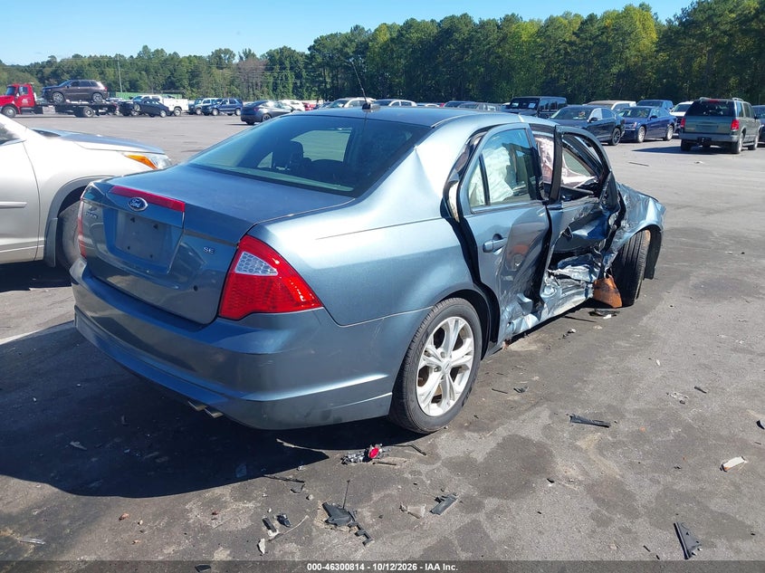 Vin: 3fahp0ha2cr340093, lot: 46800977, ford fusion se 20124