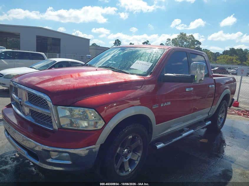 Vin: 1d7rv1ct3as215517, lot: 46801097, dodge ram 1500 laramie 20102