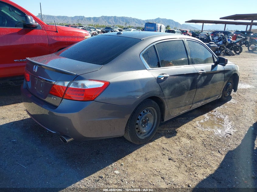 Vin: 1hgcr3f86ea015185, lot: 46801491, honda accord ex-l v-6 20144