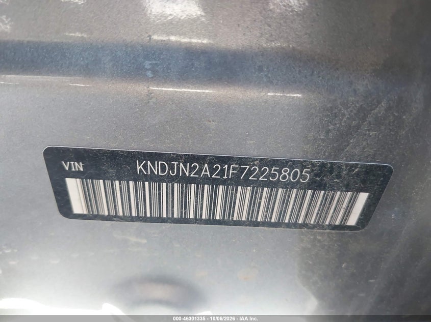KIA SOUL 2015 VIN KNDJN2A21F7225805