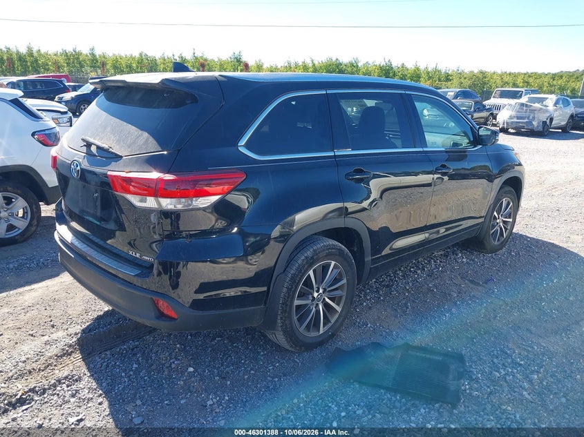 Vin: 5tdjzrfh2js556174, lot: 46801587, toyota highlander xle 20184