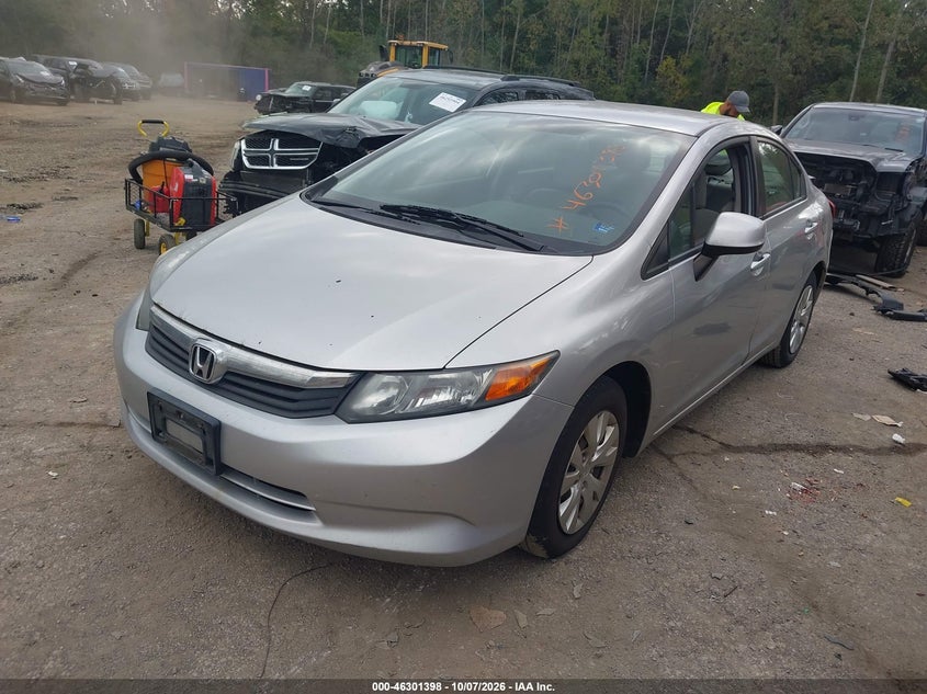 Vin: 2hgfb2f50ch305373, lot: 46801597, honda civic lx 20122