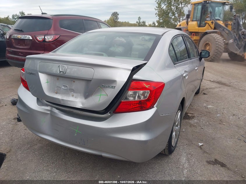 Vin: 2hgfb2f50ch305373, lot: 46801597, honda civic lx 20124