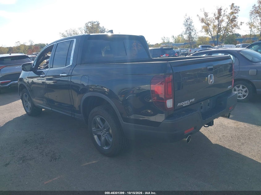 Vin: 5fpyk3f75nb033370, lot: 46801598, honda ridgeline rtl-e 20223