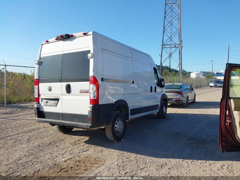 Vin: 3c6trvbg1ke565627, lot: 46801611, ram promaster 1500 high roof 136 wb 20194