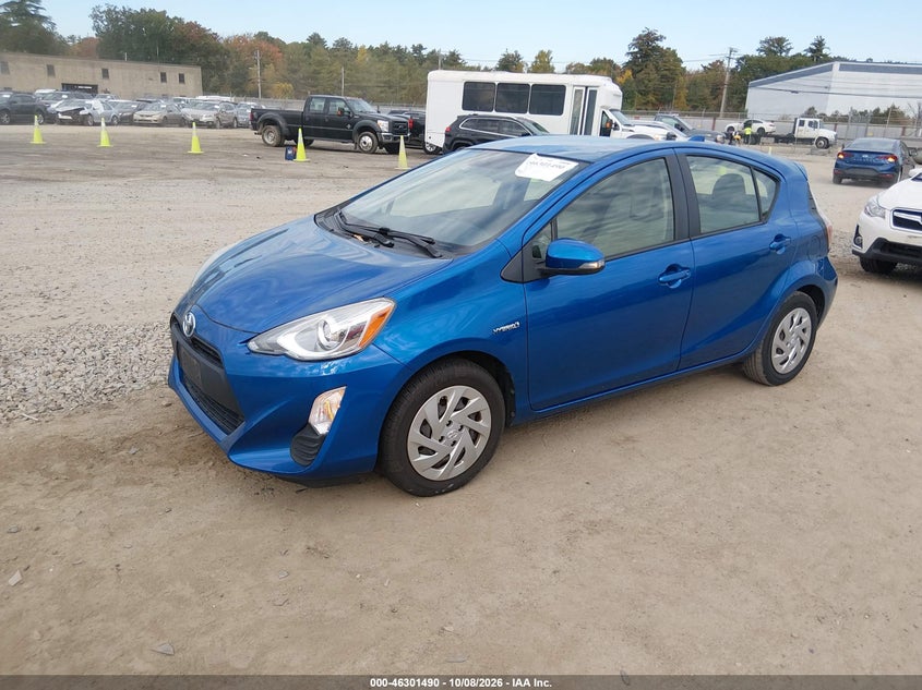 Vin: jtdkdtb36g1120640, lot: 46801689, toyota prius c one 20162