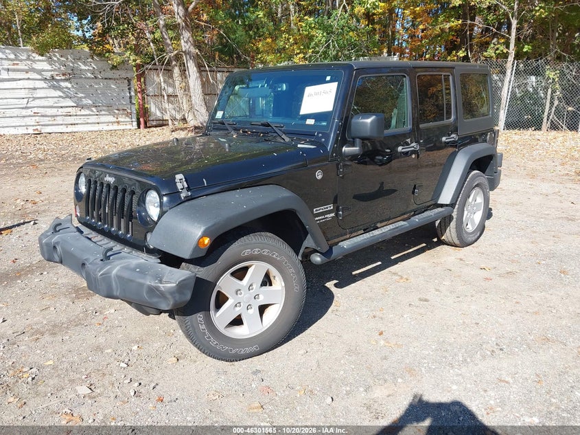 Vin: 1c4bjwdg7jl832273, lot: 46801764, jeep wrangler jk unlimited sport s 4x4 20182