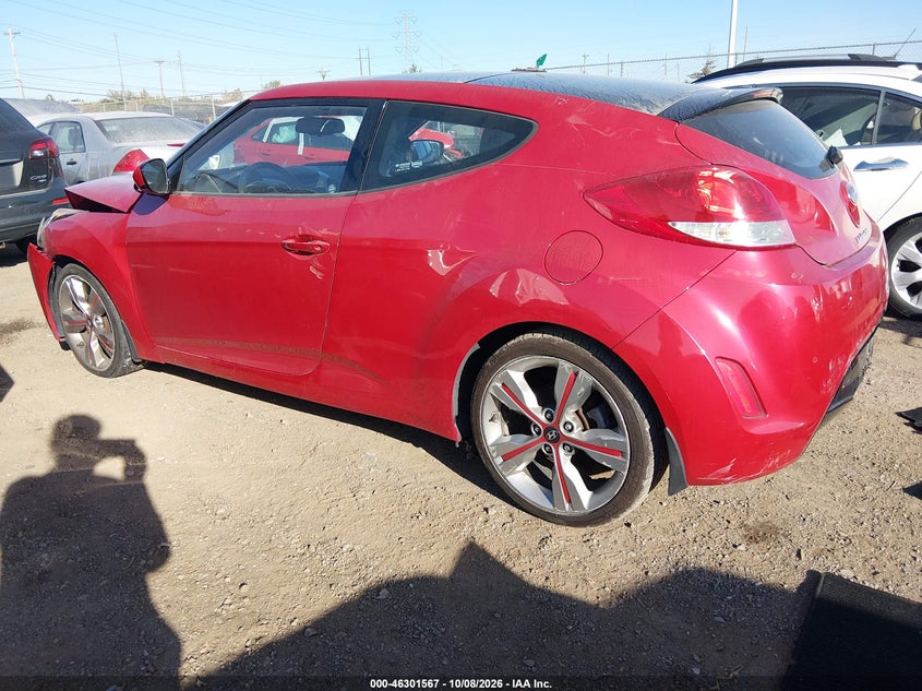 Vin: kmhtc6adxdu107981, lot: 46801766, hyundai veloster base w/gray 20133