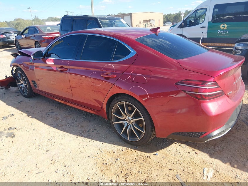 Vin: kmtg34ta8pu125186, lot: 46801834, genesis g70 2.0t awd 20233