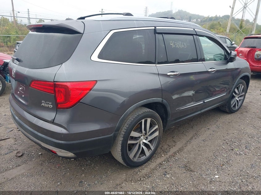 Vin: 5fnyf6h08gb062279, lot: 46801862, honda pilot elite 20164