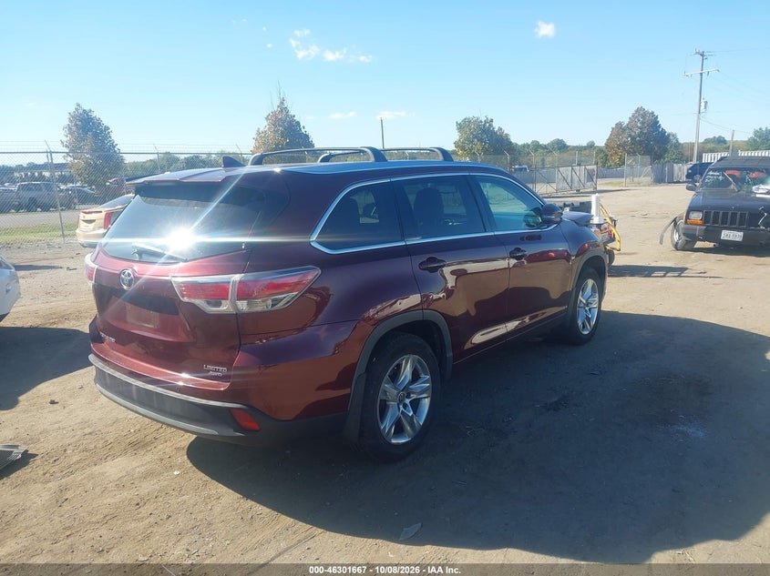 Vin: 5tddkrfh1gs264574, lot: 46801866, toyota highlander limited v6 20164