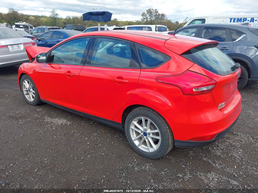 Vin: 1fadp3k23fl339409, lot: 46801869, ford focus se 20153