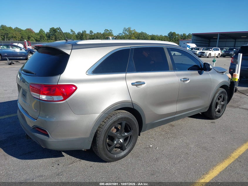 Vin: 5xypg4a38gg186952, lot: 46801889, kia sorento 2.4l lx 20164