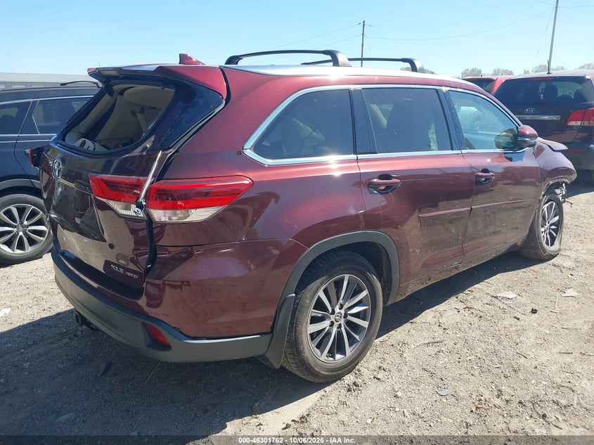 Vin: 5tdjzrfh3js495255, lot: 46801961, toyota highlander xle 20184