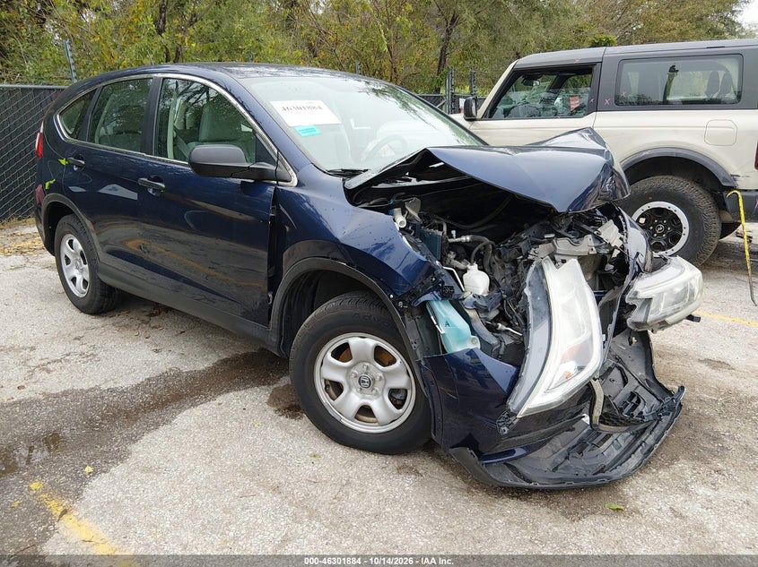 Vin: 5j6rm4h33fl066805, lot: 46802083, honda cr-v lx 20151