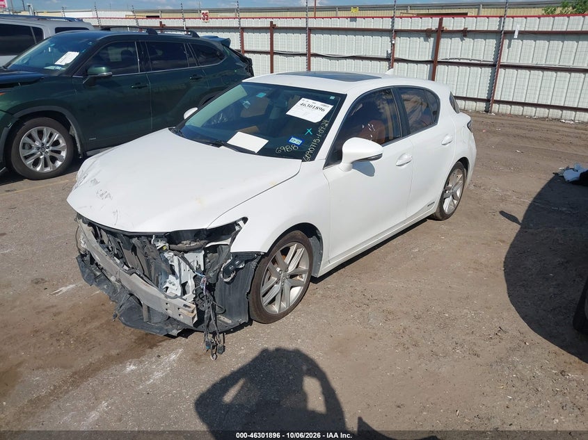 Vin: jthkd5bh6e2186988, lot: 46802095, lexus ct 200h 20142