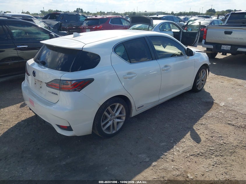 Vin: jthkd5bh6e2186988, lot: 46802095, lexus ct 200h 20144