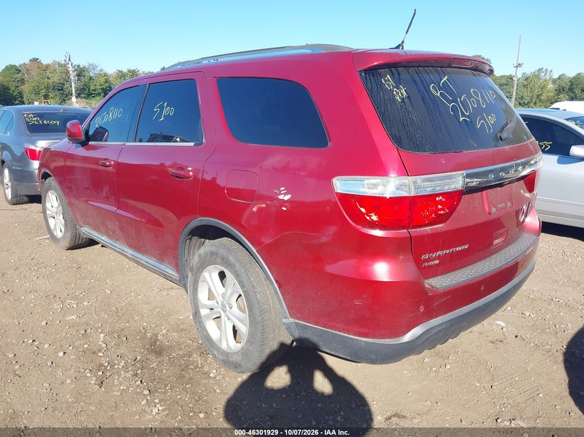 Vin: 1c4rdjag1dc668021, lot: 46802128, dodge durango sxt 20133