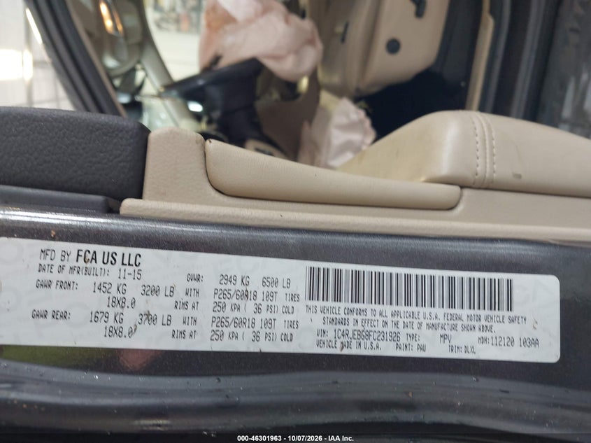 2015 JEEP GRAND CHEROKEE LIMITED · Фото 9