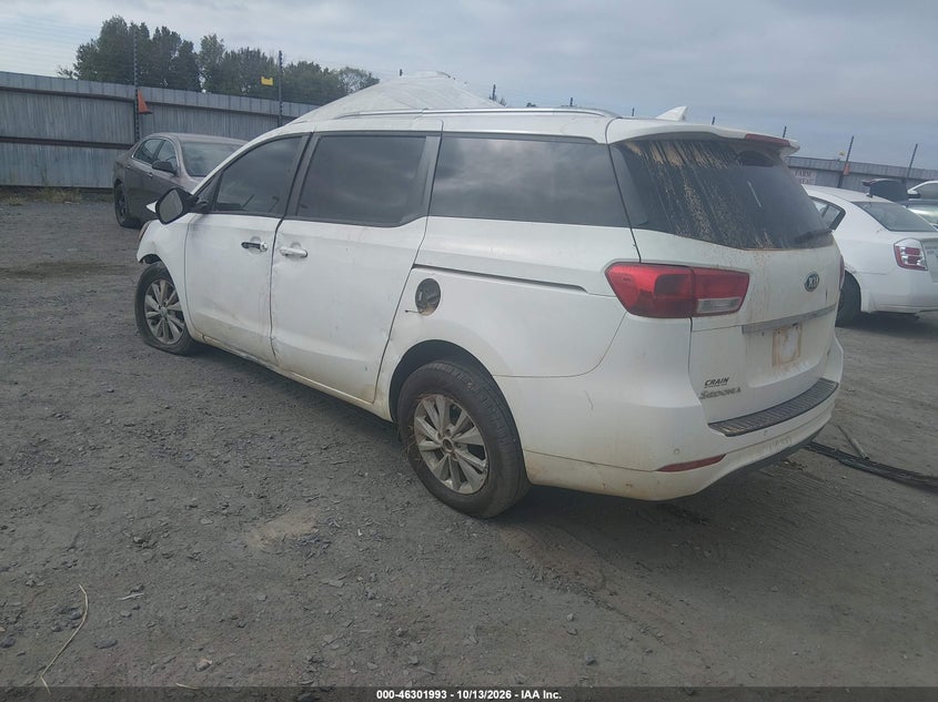 Vin: kndmb5c12g6111346, lot: 46802192, kia sedona lx 20163