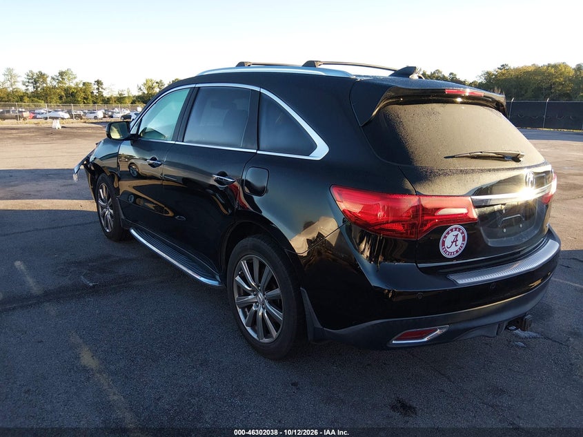 Vin: 5fryd4h84eb017576, lot: 46802237, acura mdx advance pkg w/entertainment pkg 20143