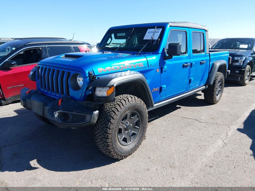 Vin: 1c6jjteg1ml598037, lot: 46802245, jeep gladiator mojave 4x4 20212